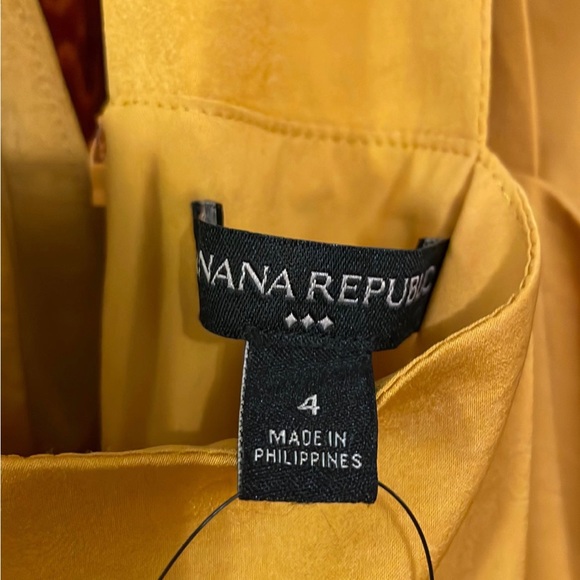 Banana Republic maxi dress, yellow, NWT Sz 4 wedding guest or bridesmaid - Picture 7 of 12